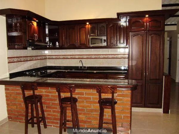 Diseños de gabinetes de cocina en madera - Imagui