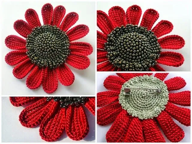 Mis diseños realizados a crochet: Como tejer una flor de pétalos