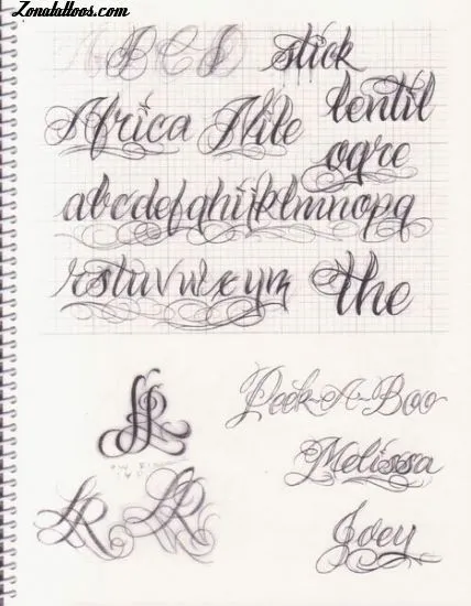Diseño de letras tattoo - Imagui