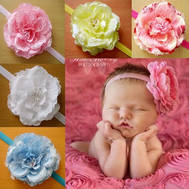 diseños tocado por la naturaleza de flores de peonía de bebé niña ...