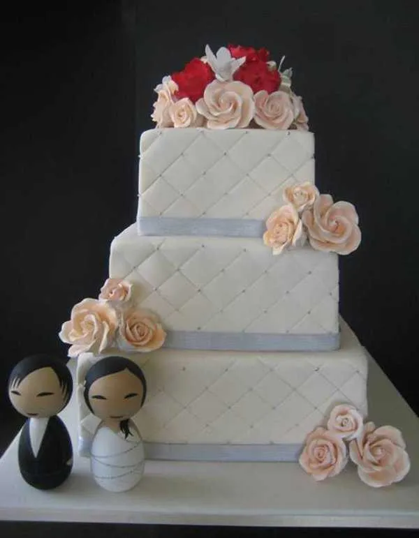 Modelos de tortas cuadradas para matrimonio - Imagui