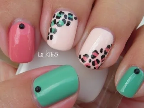 Diseños de uñas con manchas de leopardo | Decoración de Uñas, Uñas ...