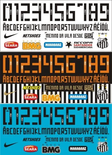 Diseños, vectores y más: Santos FC 2012 tipografía