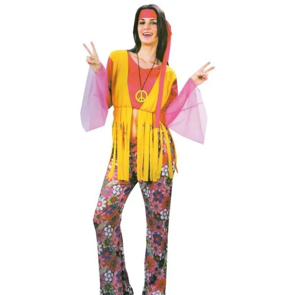 Disfraz casero de hippie niña - Imagui
