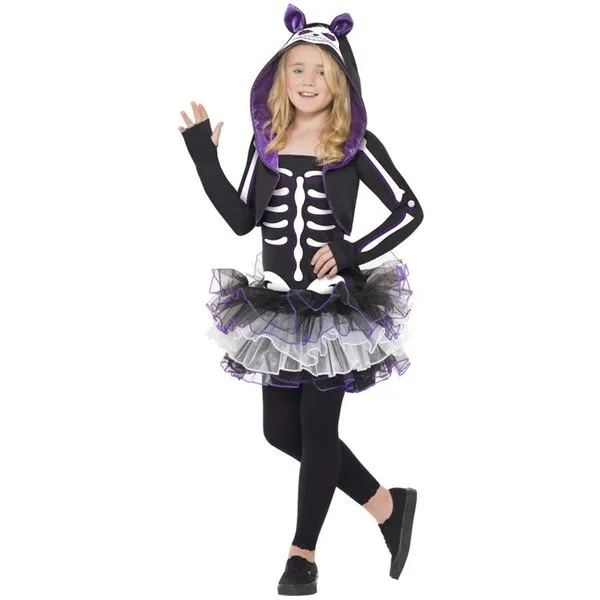 Disfraz de esqueleto de gatita para niña Disfraces halloween ...