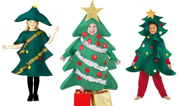 Disfraz casero fácil de Árbol de Navidad - Manualidades para ...