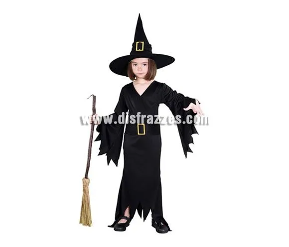 Disfraz barato de Bruja Negra 10-12 años para Halloween por sólo ...