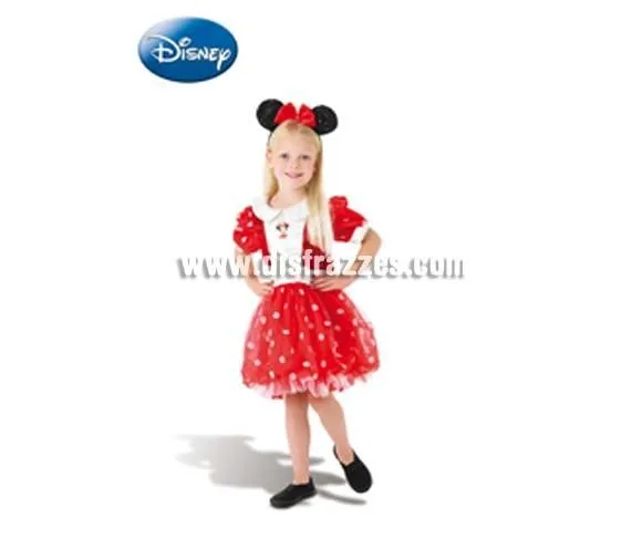 Disfraz barato de Minnie Mouse roja deluxe 7-8 años niña por sólo ...