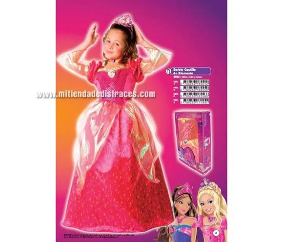 Disfraz Barbie Castillo de Diamante 7-9 años niña por sólo 34.75 ...