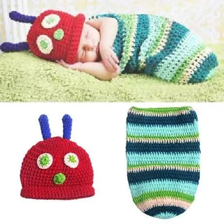 Disfraz para bebé en crochet gusanito. Divertido disfraz hecho a ...