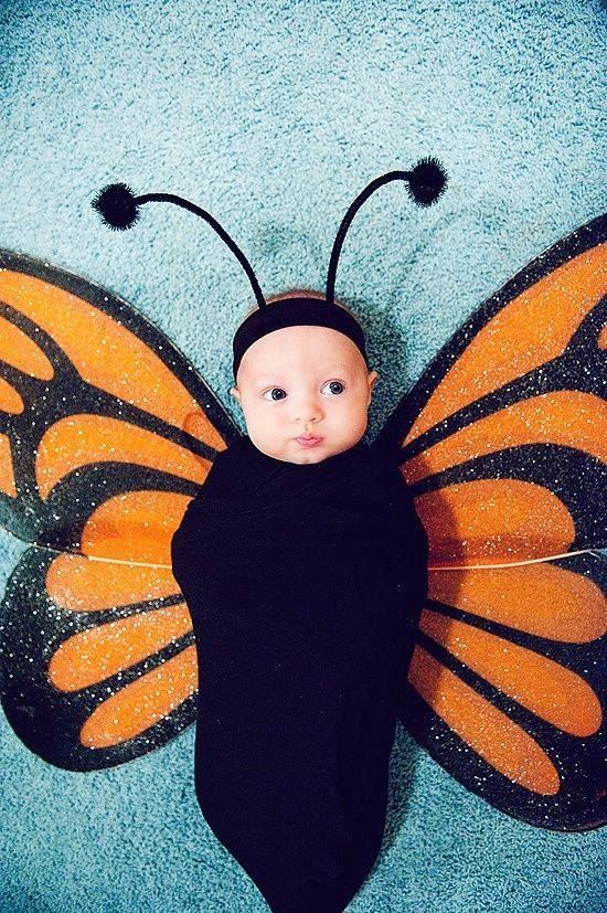 Disfraz bebe mariposa, Disfraz hecho a mano. Disfraz casero fácil ...