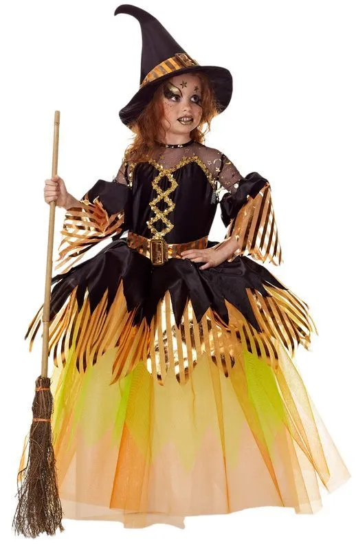 Disfraz Bruja Luxe para niña, talla 5-7 años | Niñas de 4 a 7 años ...