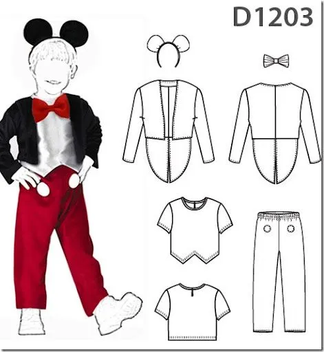 Hacer disfraz casero de Mickey mouse con moldes | Trato o truco
