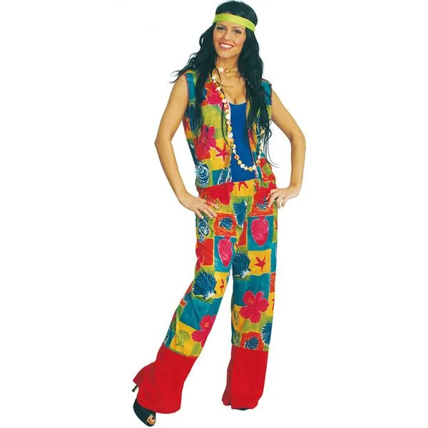 Disfraz de Hippie de colores para mujer: comprar online en Funidelia.