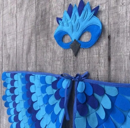Disfraz de loro azul // Conjunto de disfraces de pájaro azul - Etsy México