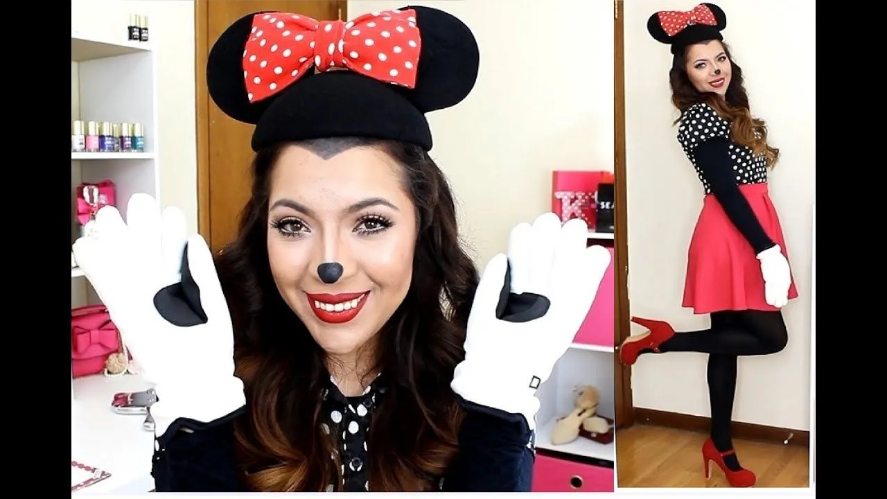 Disfraz y Maquillaje de Minnie Mouse Halloween ♥ beautybynena - YouTube