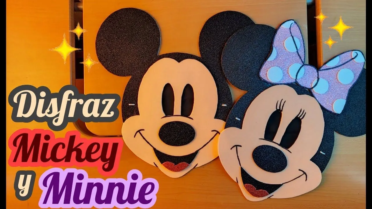Cómo hacer un Disfraz de Mickey y Minnie Mouse para niños con foami -  Momuscraft - YouTube