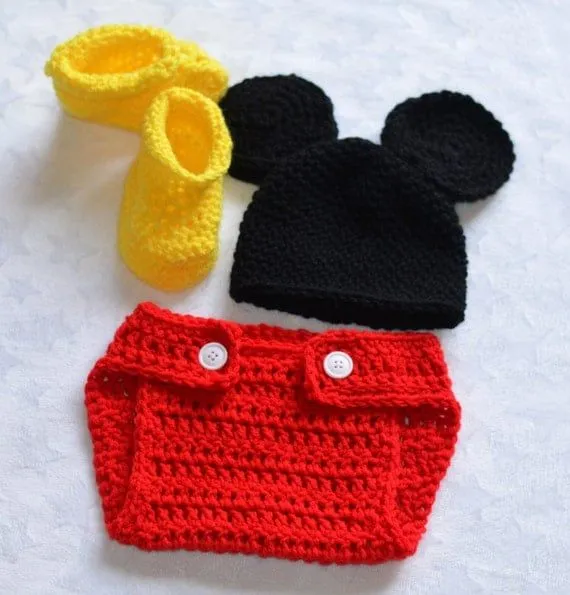 Disfraz de Mickey Mouse en crochet - Imagui