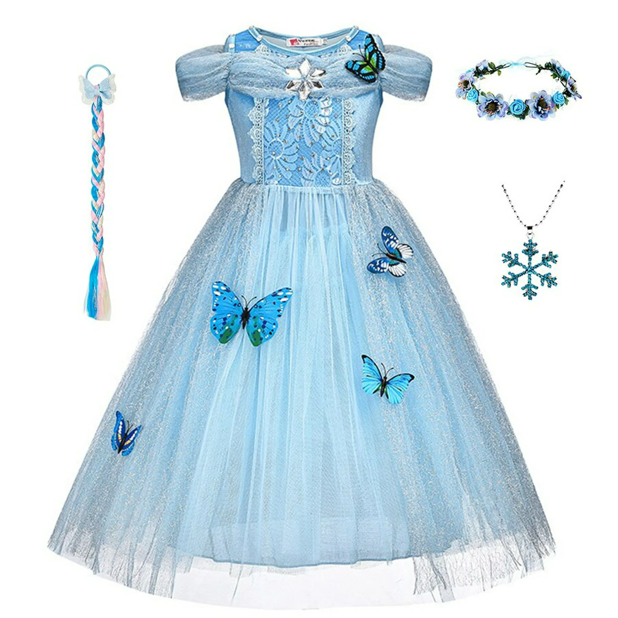 Disfraz de princesa Cenicienta de Disney para niñas, vestido de fiesta  educativo para niños, vestido zhangyuxiang unisex | Walmart en línea