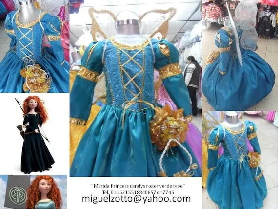 Disfraz de Valiente princesa Merida Disney por miguelzottoyahoocom