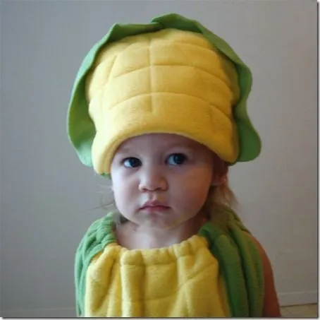 disfraz casero de mazorca de maíz para bebé - Nos disfrazamos ...