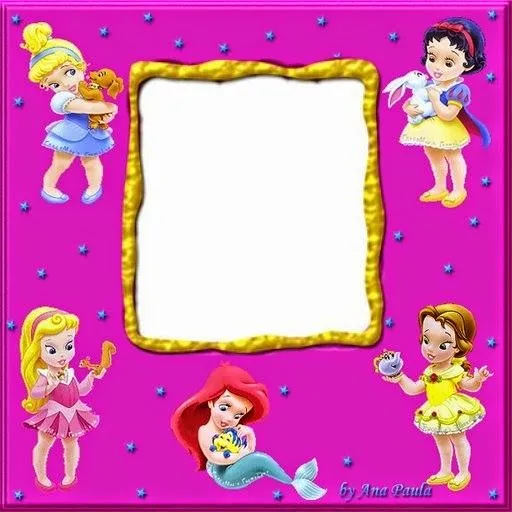 Disney Baby Princess: Free Invitations, Cards or Photo Frames ...