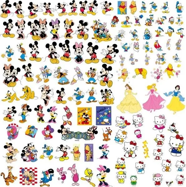 Disney cartoon clip art collection Free vector in Encapsulated ...