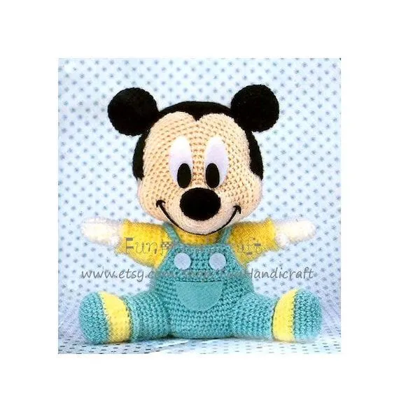Disney Mickey Mouse Baby Amigurumi Pattern E-book by FunHandicraft