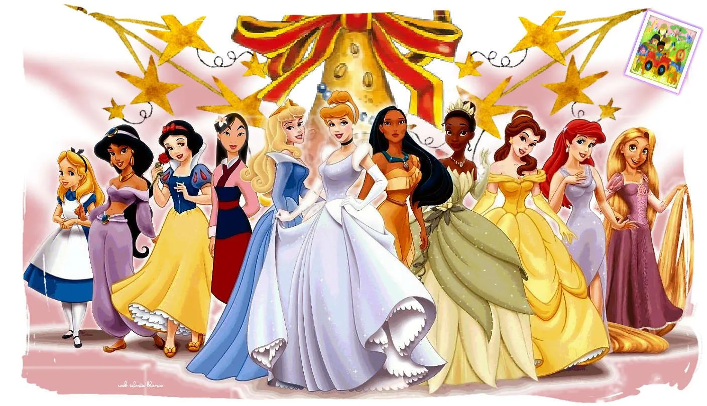 Disney todas las Princesas en Navidad | Postales para saludar ...