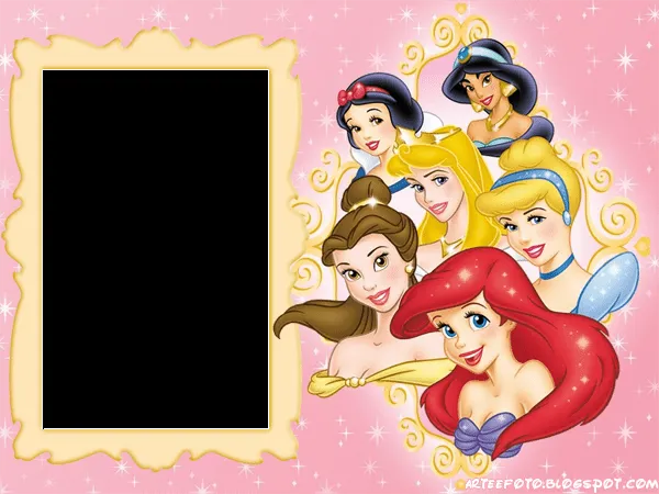 Invitaciones o Marcos para Fotos de las Princesas Disney para ...