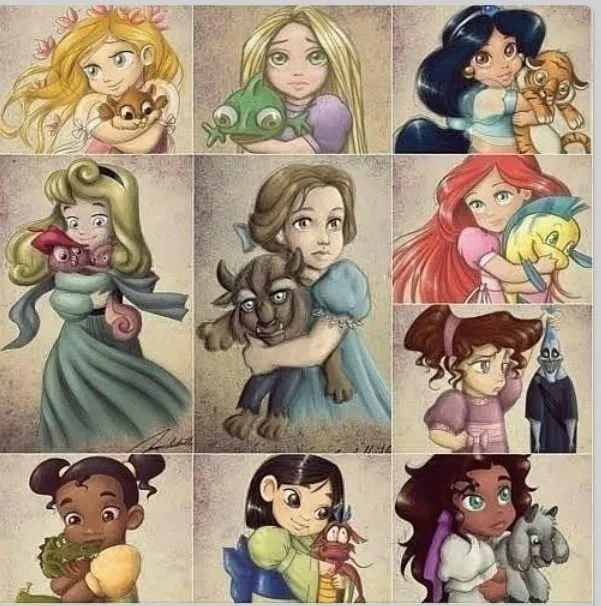 Disney : princess babies and their pets : | Disney Princess ...