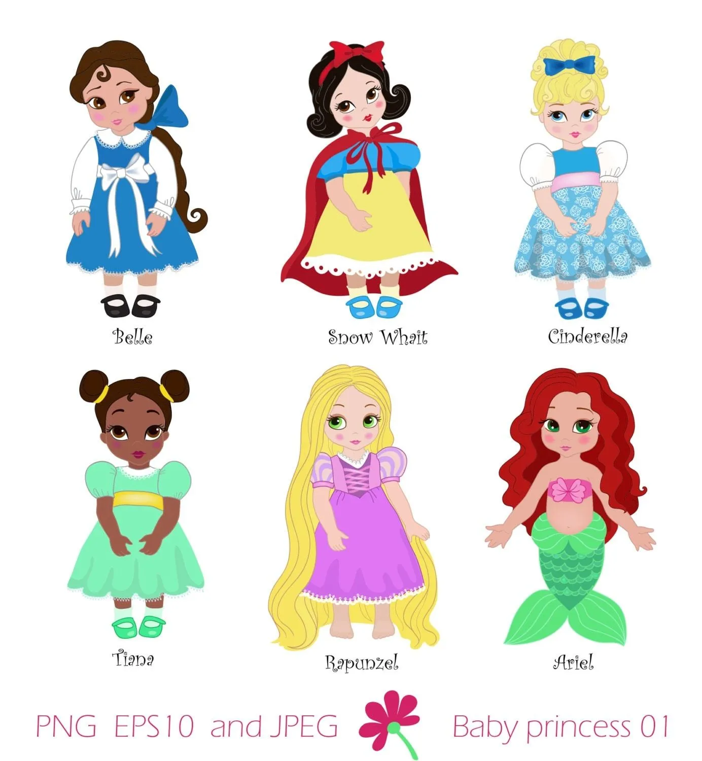 Princess in childhood.Digital Clipart Set Baby by SandyDigitalArt Princess in childhood.Digital Clipart Set Baby by SandyDigitalArt
