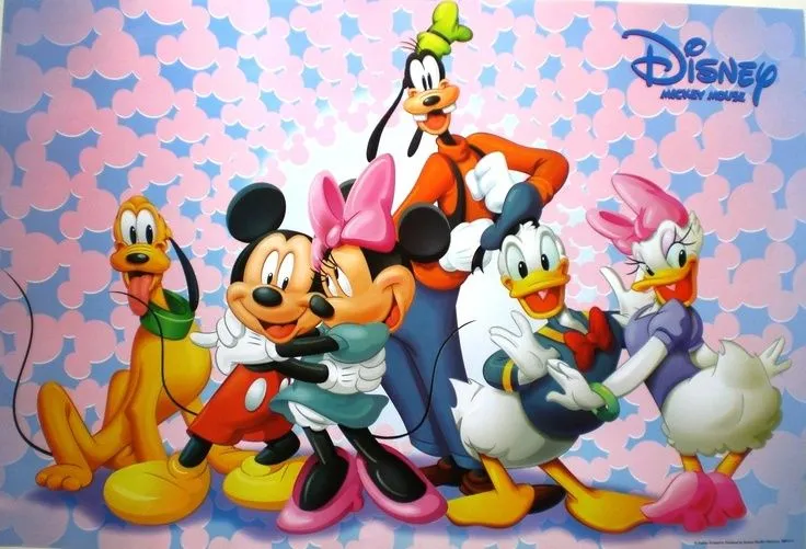 Disney "mickey mouse & 5 friends" poster:minnie, donald duck ...
