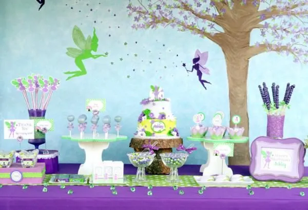 Disney Tinkerbell Fairy Pixie Girl 7th Birthday Party Planning Ideas
