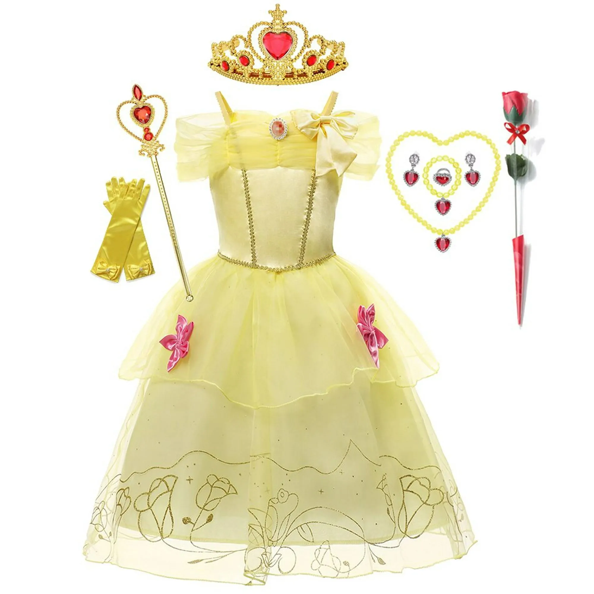 Disney vestido de Cosplay de Cenicienta Rapunzel para niña, ropa de  Blancanieves, Bella Aurora, vest Fivean unisex | Walmart en línea