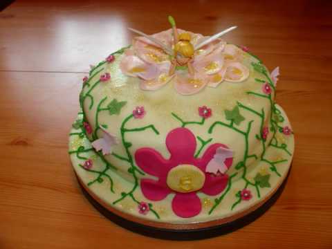 Disney's Tinkerbell Fondant Cake - YouTube