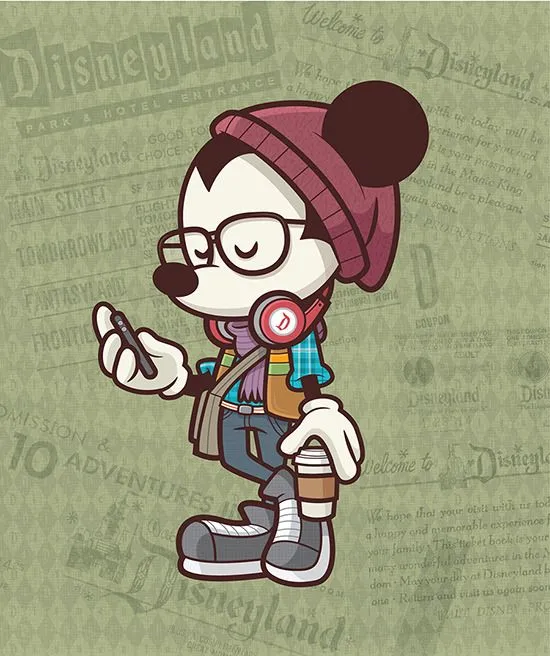 DisneyExaminer — Hipster Mickey. The picture really doesn't need...