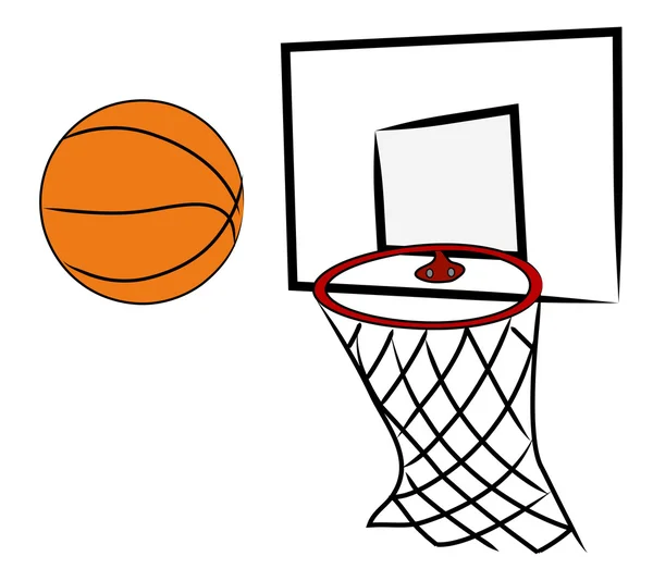 Disparaban a aro de baloncesto — Vector stock © willeecole #51806711