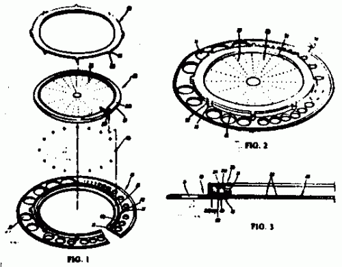 Dispositivo giratorio para dibujar circulos (16 de agosto de 2000).