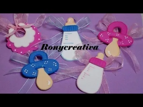 Los distintivos para baby shower con fomi - Imagui