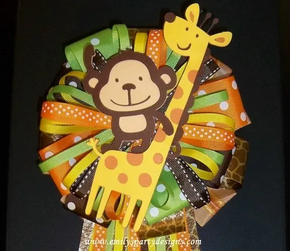 Distintivos para baby shower de safari - Imagui