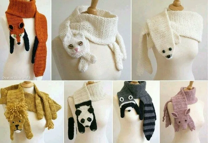 divertidas bufandas de animalitos! | Para los niños | Pinterest