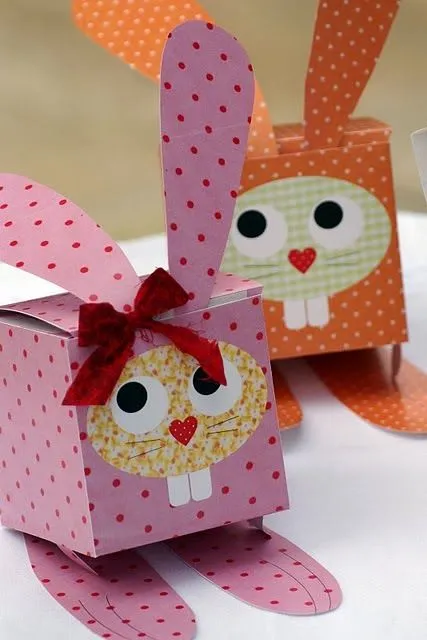Divertidas Cajas con forma de Conejo para Imprimir Gratis. | Ideas ...