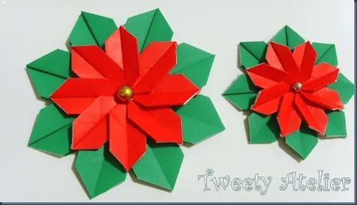 Mas cosas divertidas: Origami Navidad: Flor de Noche Buena Mas cosas divertidas: Origami Navidad: Flor de Noche Buena