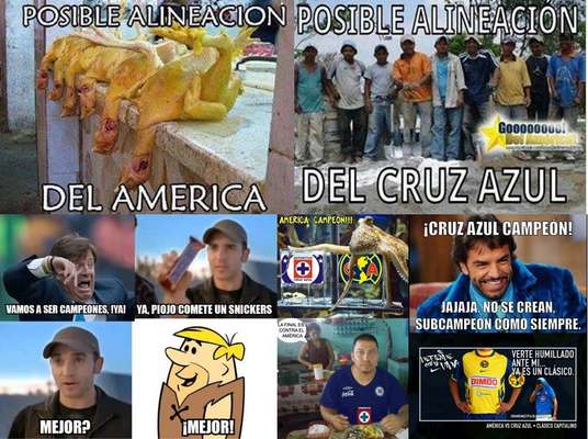 Divertidos memes del Clásico Joven entre Cruz Azul y América