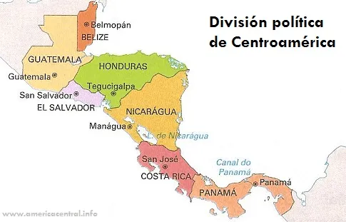 División política de Centroamérica - America Central