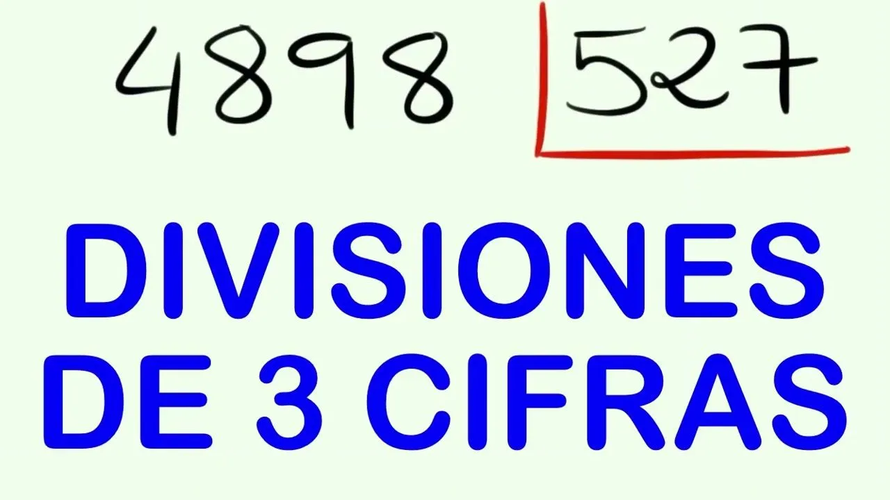 DIVISIONES de 3 CIFRAS resueltas 4898 dividido por 527 con resta - YouTube