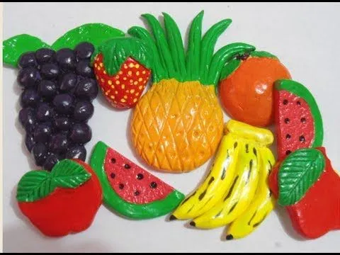 DIY Adornos de frutas | Fruits Ornaments clay tutorial | Idea para ...