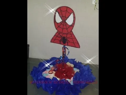 DIY como hacer Centro De Mesa Hombre araña - YouTube