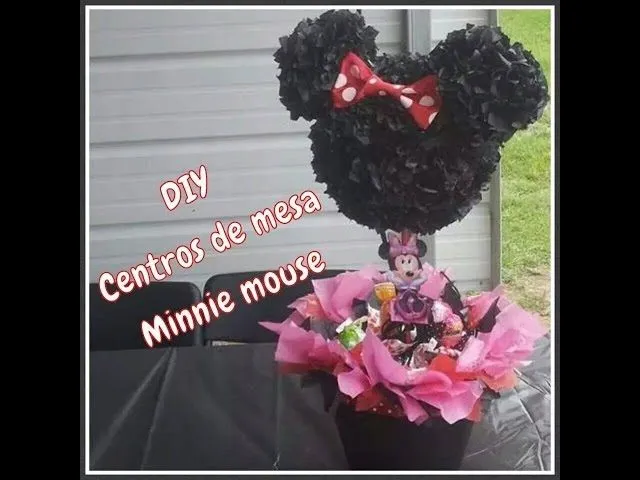DIY) Centros de mesa Minnie mouse - YouTube